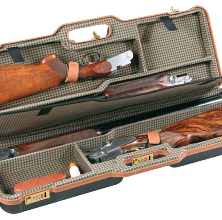 Double Gun Case with leather trim 1670LX